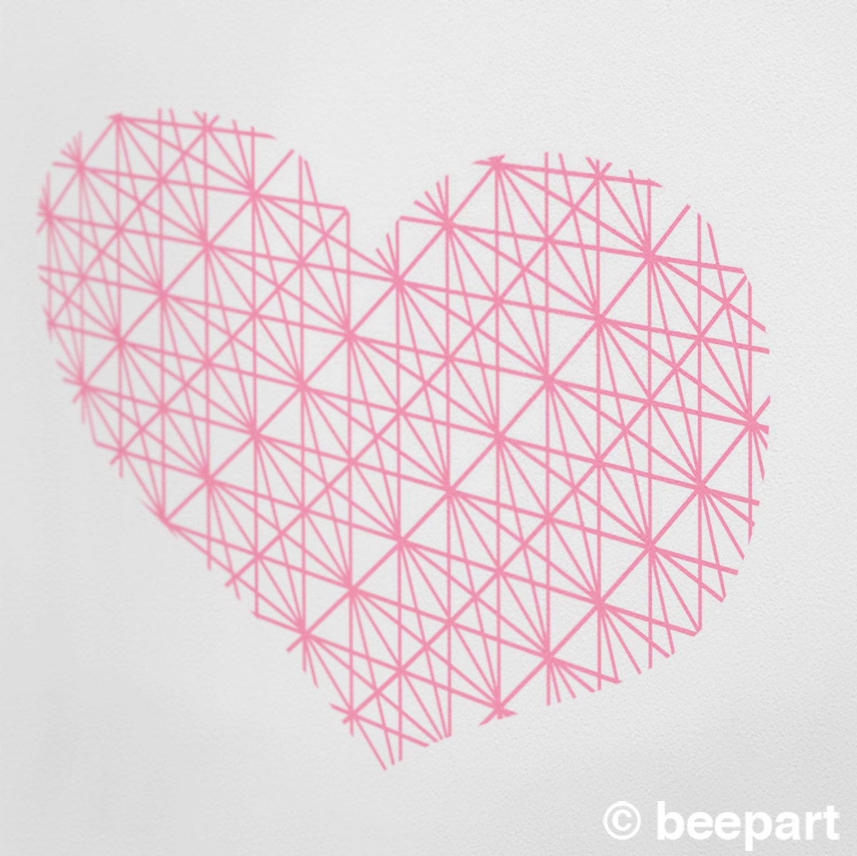 Geometric Heart Vinyl Wall Decal