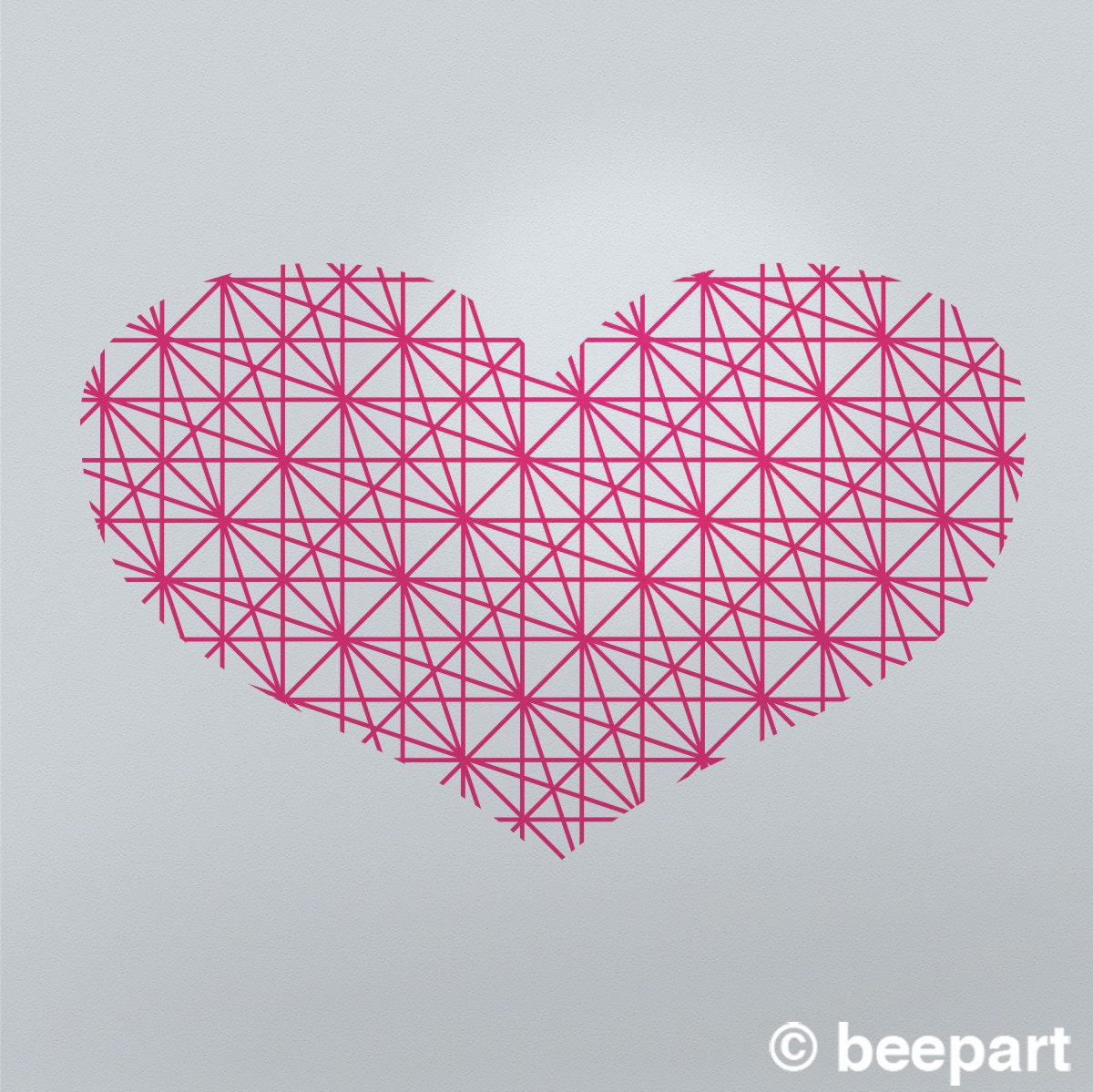 Geometric Heart Vinyl Wall Decal