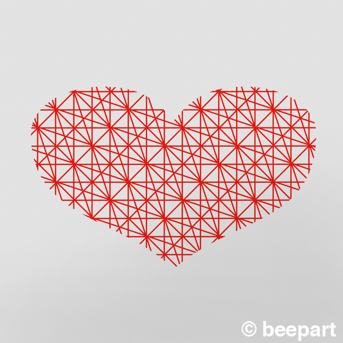 Geometric Heart Vinyl Wall Decal