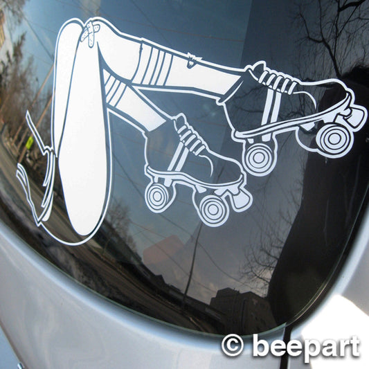 Roller Derby Legs Vinyl Decal | Car, Laptop & Window Sticker for Women